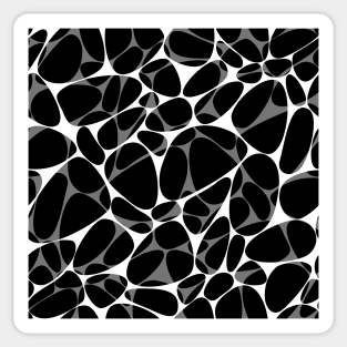 Monochrome pebble mix Sticker